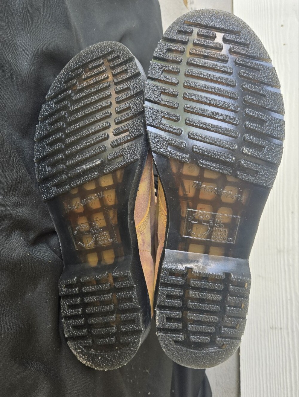 Dr. Martens 1460 Pascal Tie Dye Boot In Burnt Yellow - Picture 7 of 8
